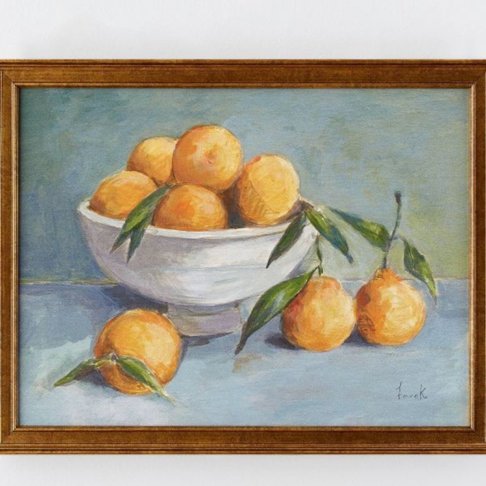 BNIB Studio McGee Threshold 18” × 14” Citrus Harvest Framed Wall Canvas